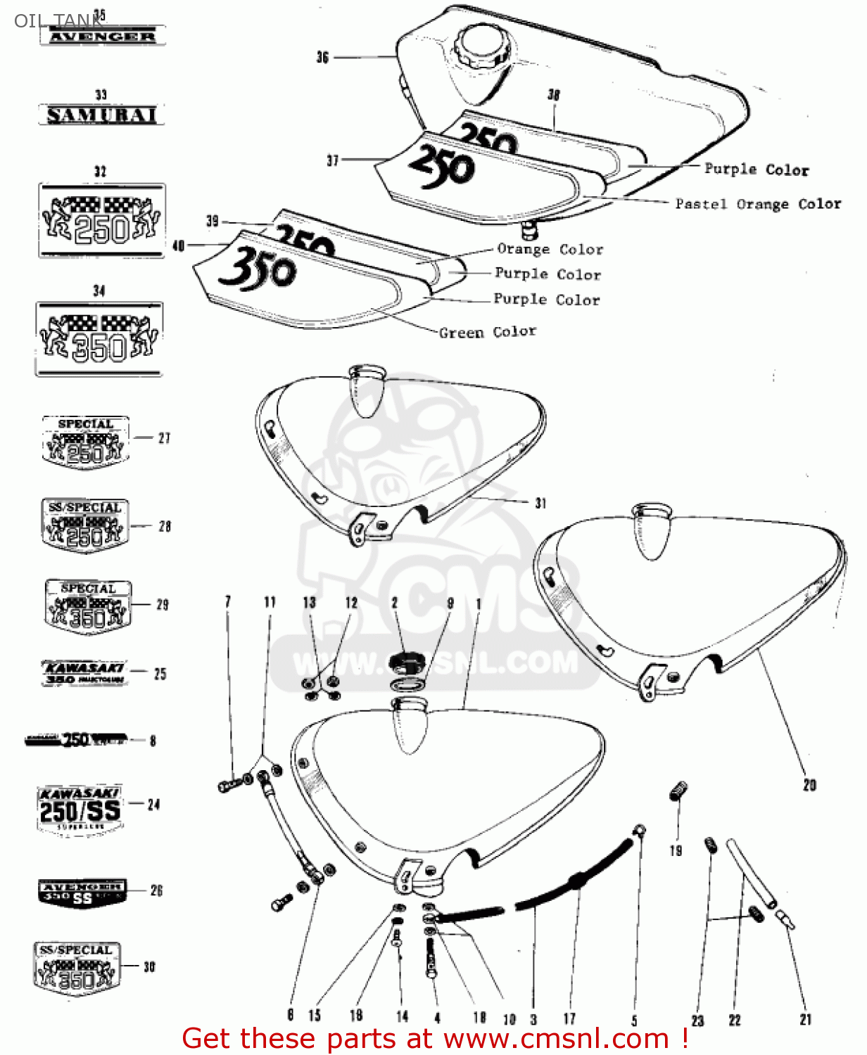 OIL TANK A1SS SAMURAI 1968 EUROPE USA