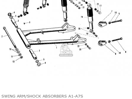 SWING ARM/SHOCK ABSORBERS A1-A7S - A1SS SAMURAI 1968 EUROPE USA