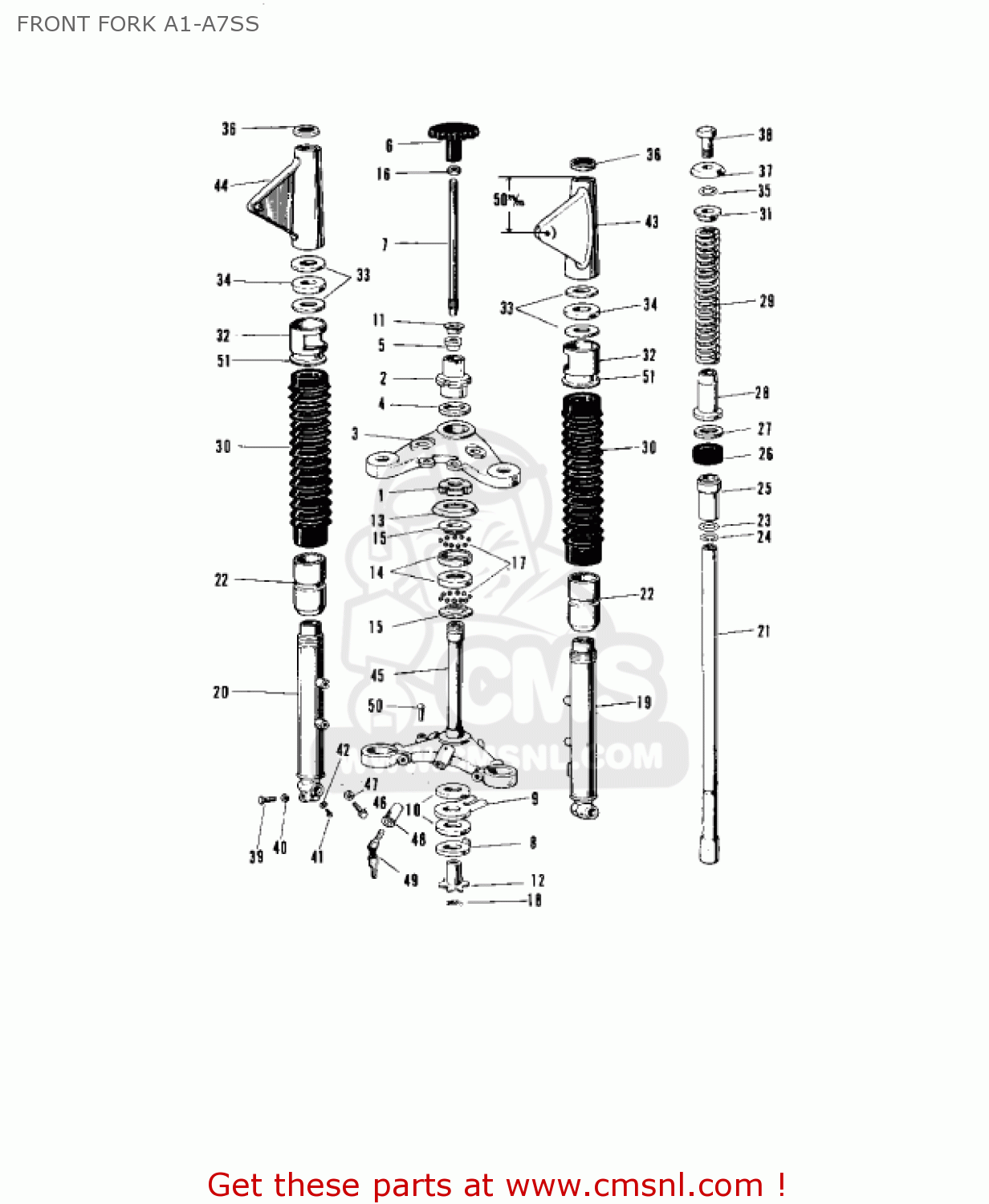 FRONT FORK A1-A7SS A1SS SAMURAI 1969 EUROPE USA