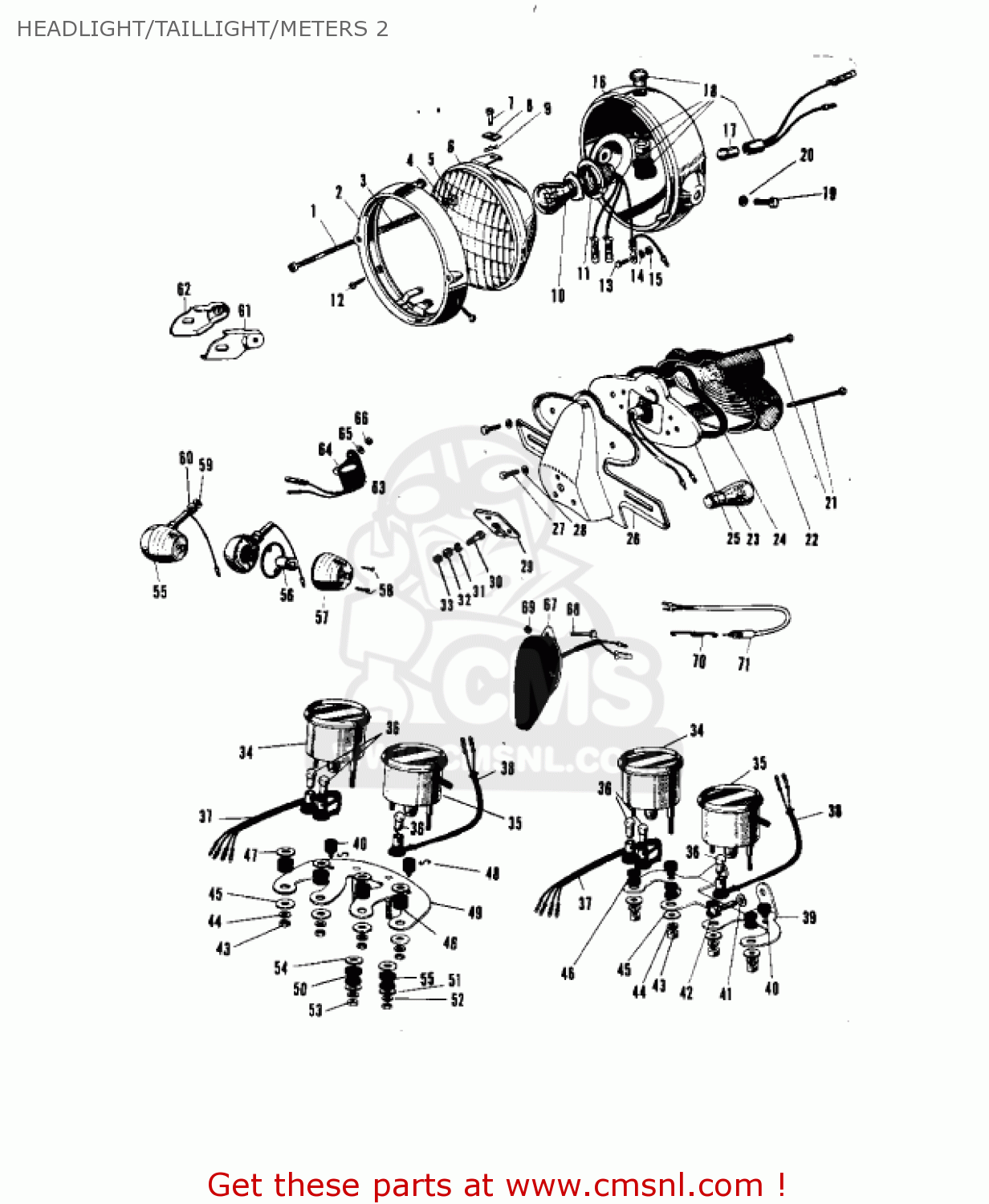 HEADLIGHT/TAILLIGHT/METERS 2 A1SS SAMURAI 1969 EUROPE USA