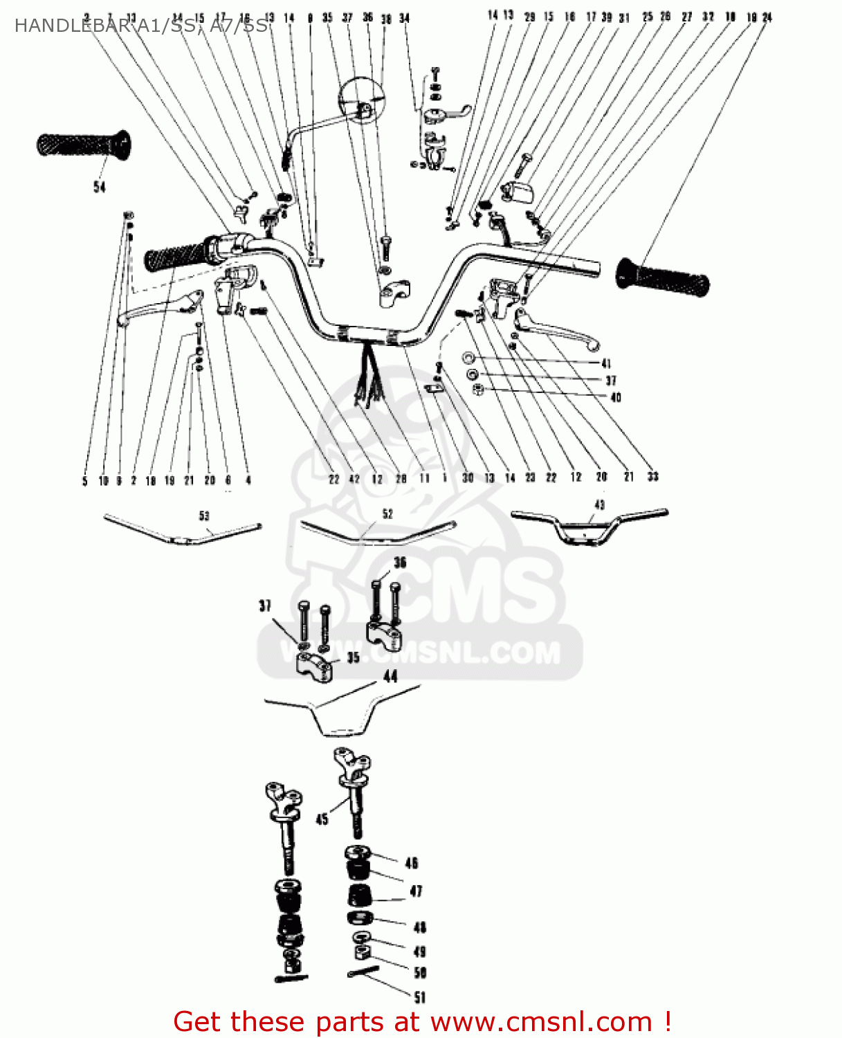 HANDLEBAR A1/SS, A7/SS A1SSA SAMURAI 1970 EUROPE USA