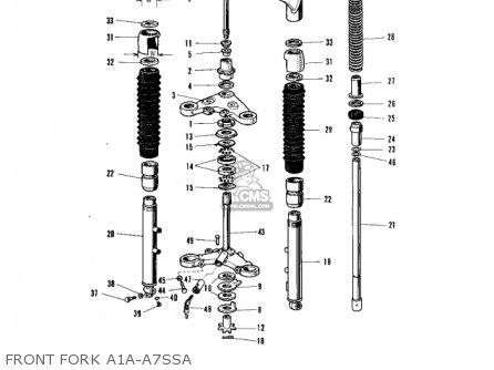 FRONT FORK A1A-A7SSA - A1SSA SAMURAI 1970 EUROPE USA