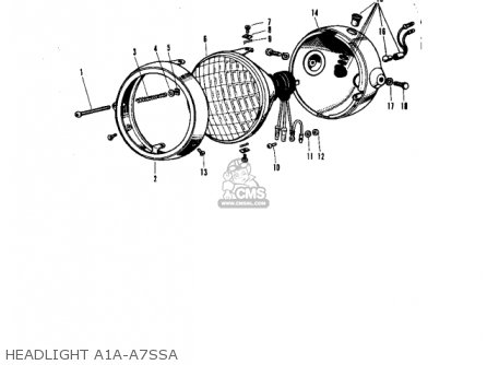 HEADLIGHT A1A-A7SSA - A1SSA SAMURAI 1970 EUROPE USA