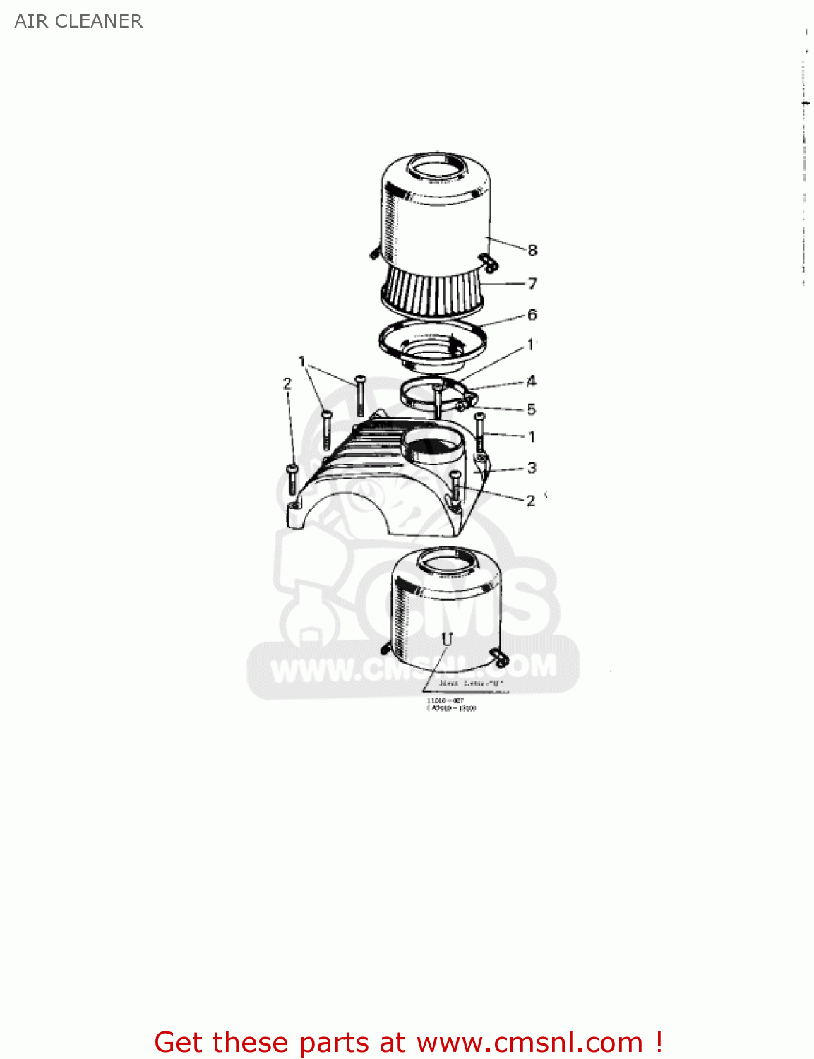 AIR CLEANER A1SSB SAMURAI 1971 EUROPE USA