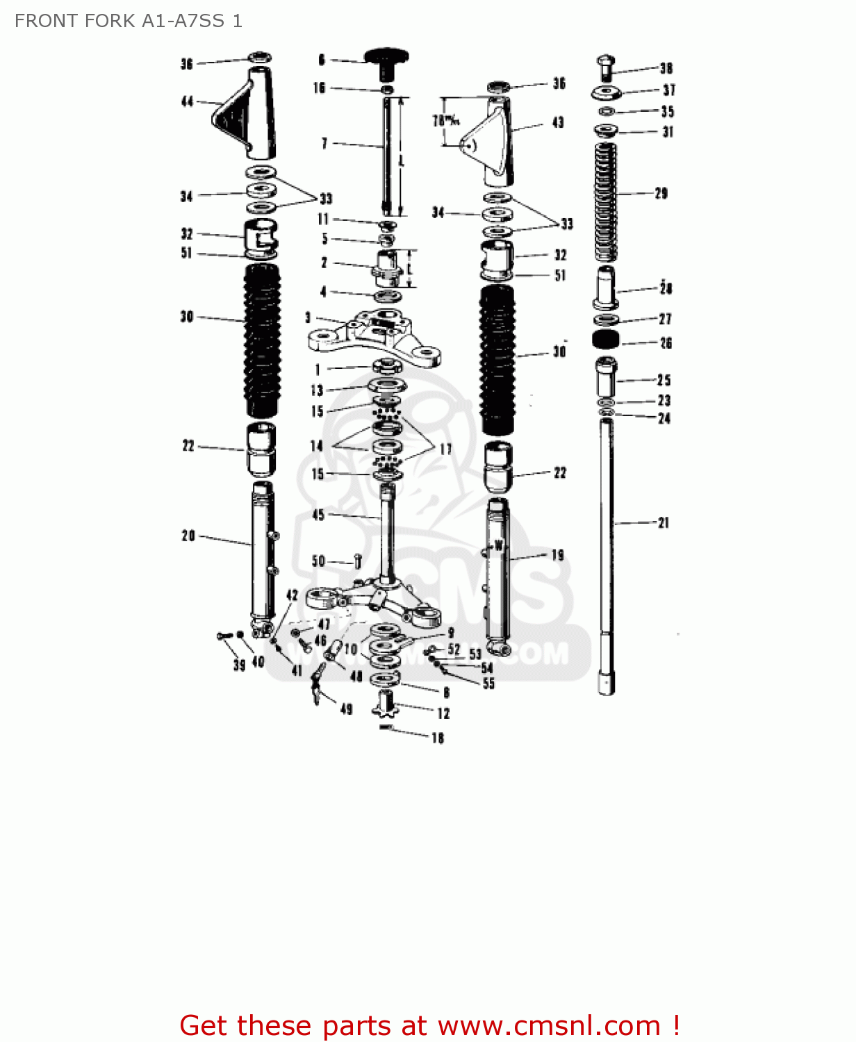 FRONT FORK A1-A7SS 1 A1SSB SAMURAI 1971 EUROPE USA