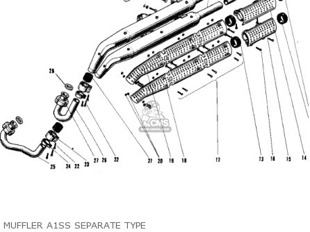 MUFFLER A1SS SEPARATE TYPE - A1SSB SAMURAI 1971 EUROPE USA