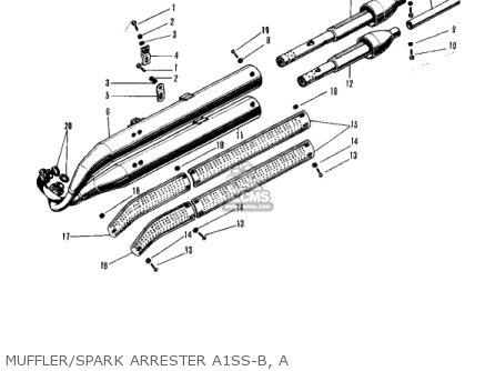 MUFFLER/SPARK ARRESTER A1SS-B, A - A1SSB SAMURAI 1971 EUROPE USA