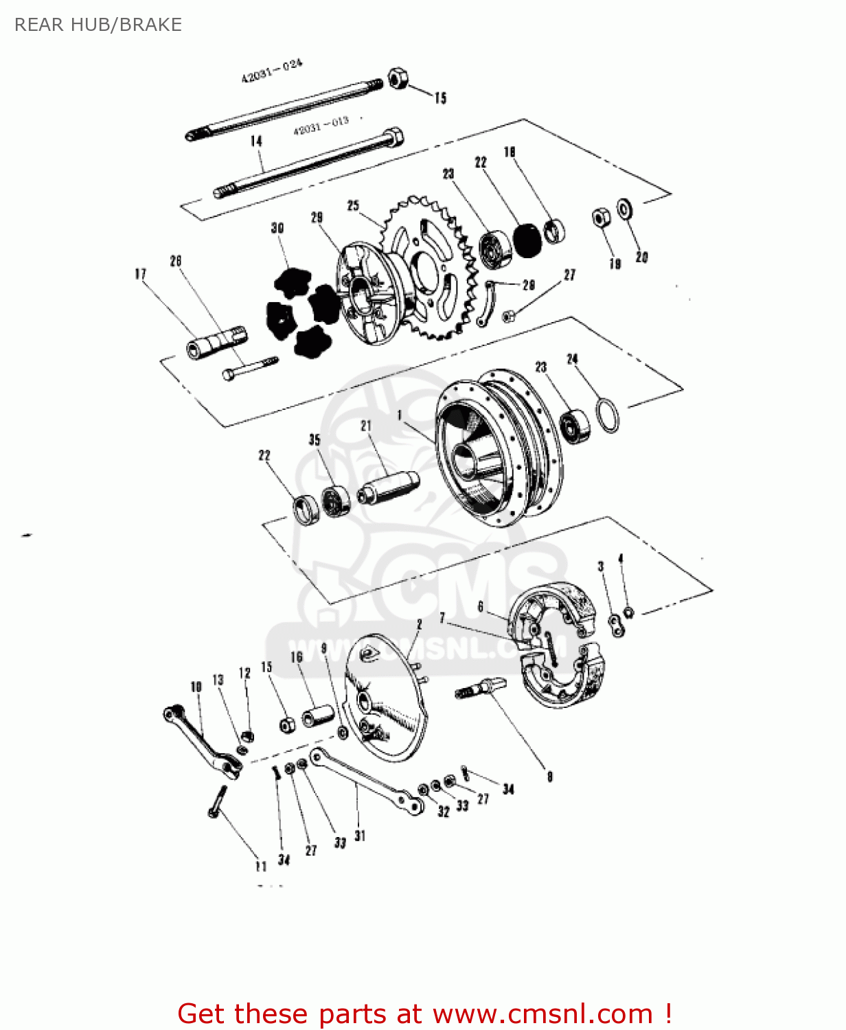 REAR HUB/BRAKE A7 AVENGER 1968 USA