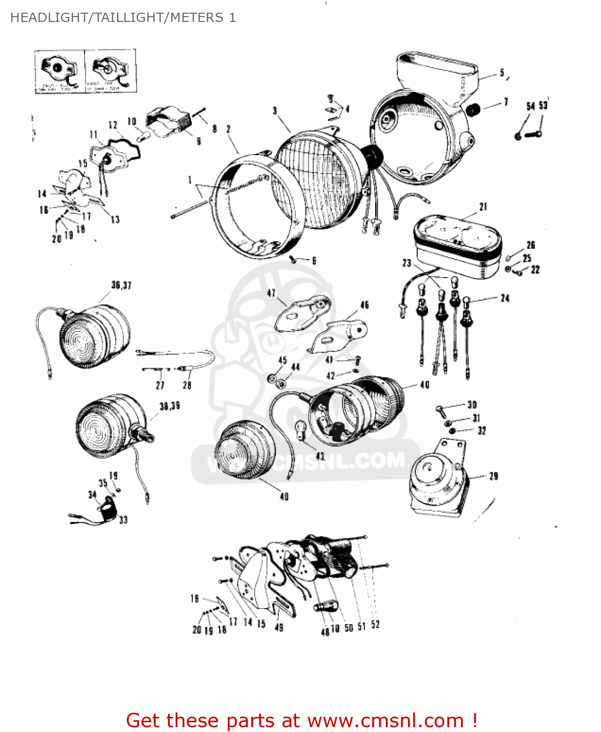HEADLIGHT/TAILLIGHT/METERS 1 A7 AVENGER 1968 USA