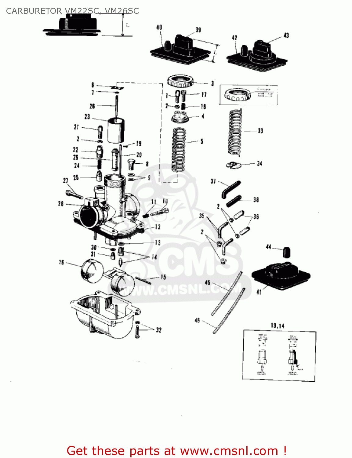 CARBURETOR VM22SC, VM26SC A7B AVENGER 1971 USA