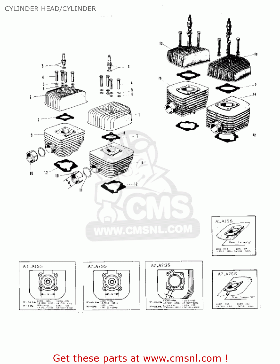 CYLINDER HEAD/CYLINDER A7B AVENGER 1971 USA