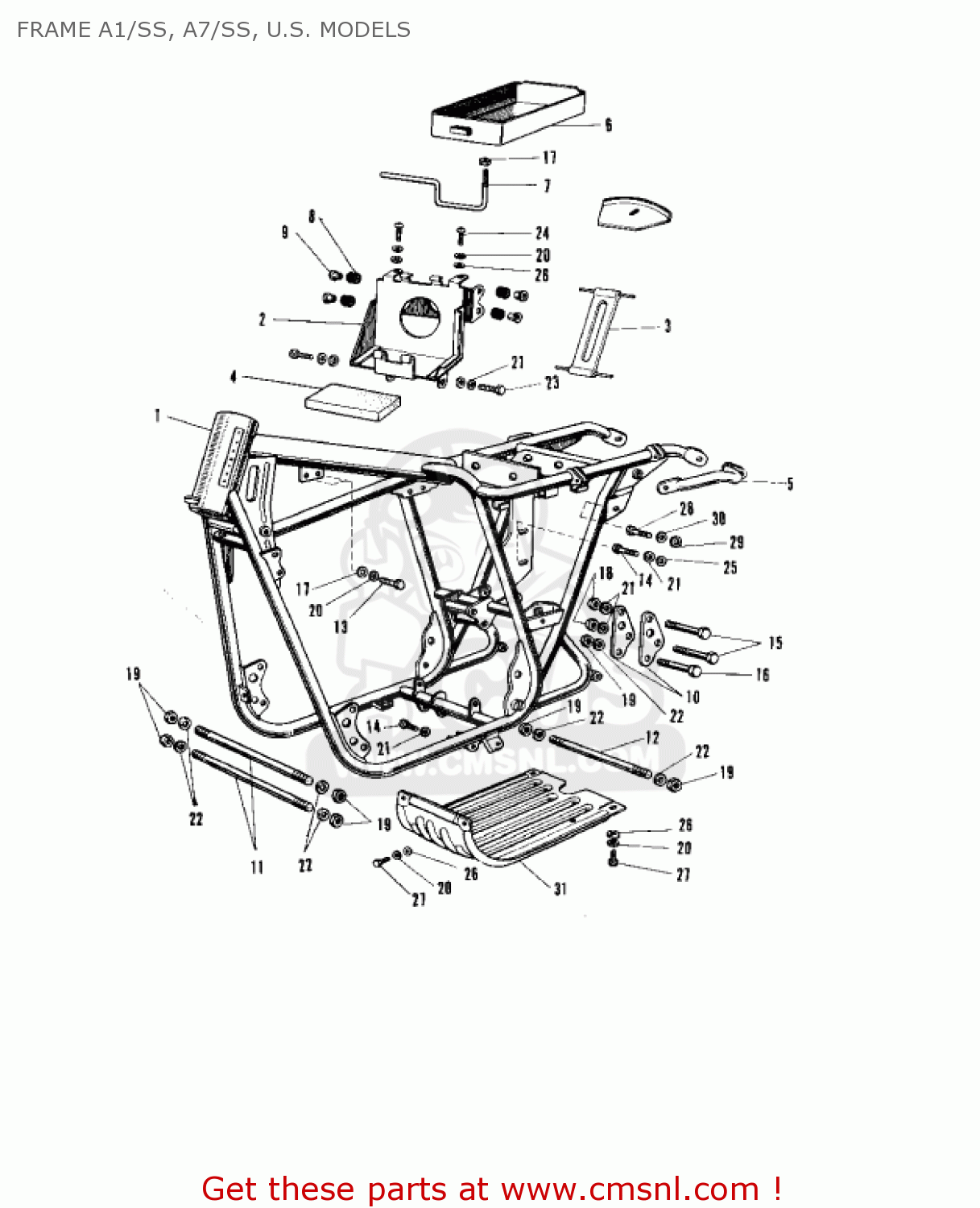 FRAME A1/SS, A7/SS, U.S. MODELS A7SS AVENGER 1968 USA
