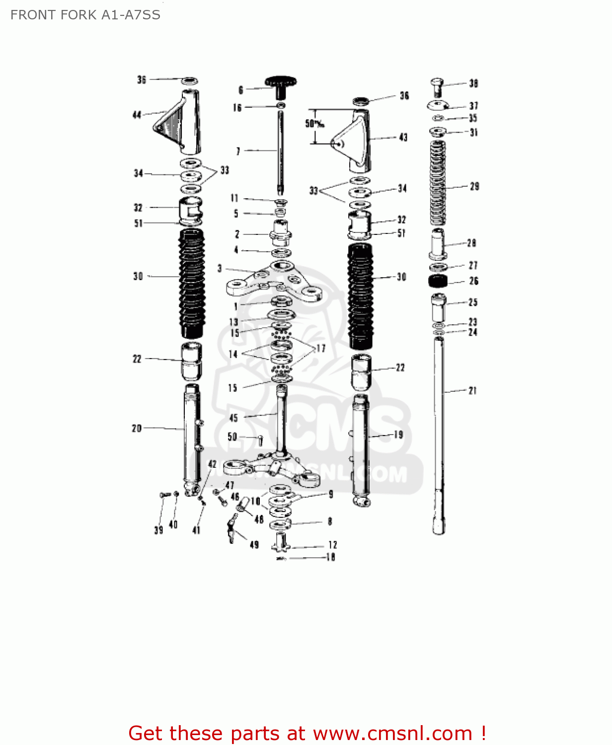 FRONT FORK A1-A7SS A7SSA AVENGER 1970 USA