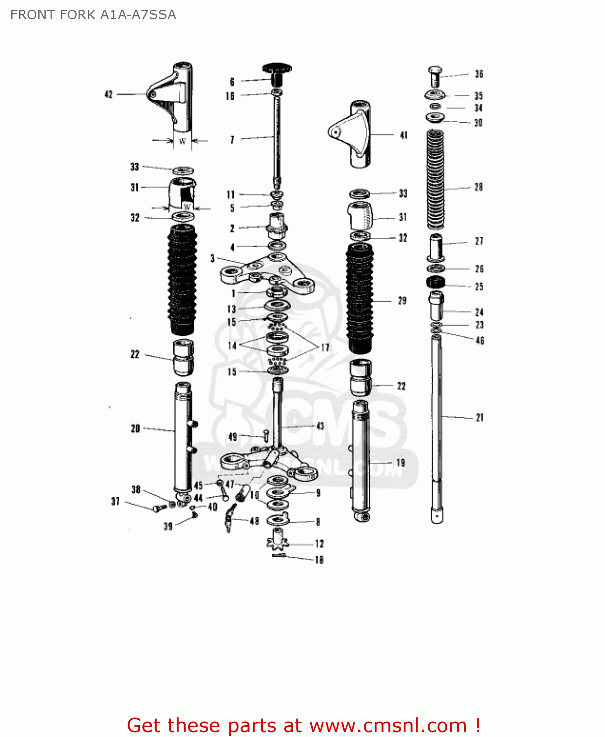 FRONT FORK A1A-A7SSA A7SSA AVENGER 1970 USA