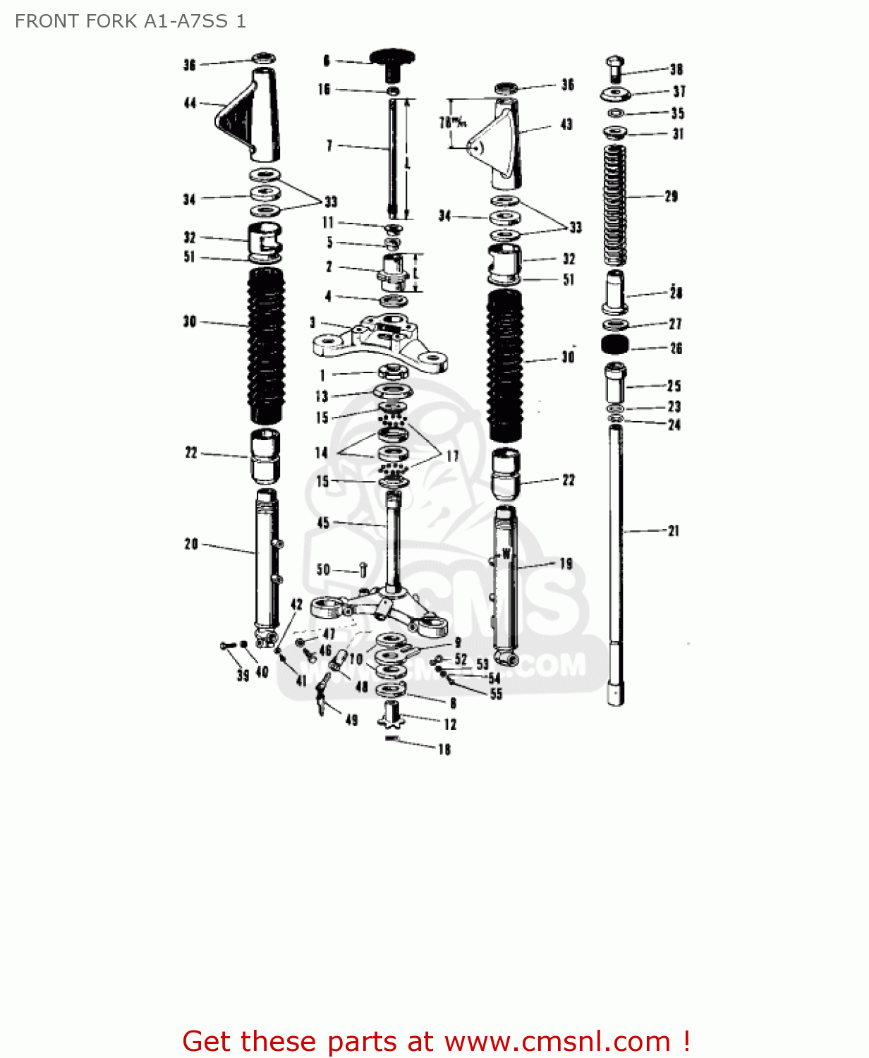FRONT FORK A1-A7SS 1 A7SSA AVENGER 1970 USA