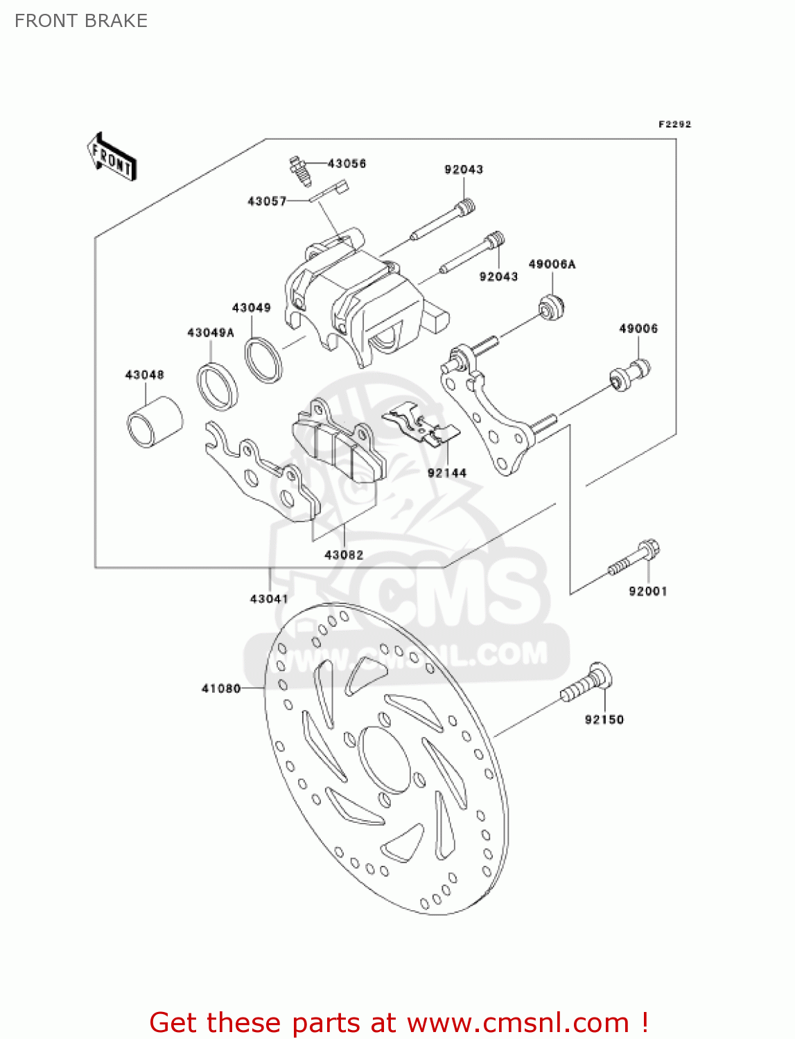 FRONT BRAKE AN110C6 KAZER 2001 CANADA