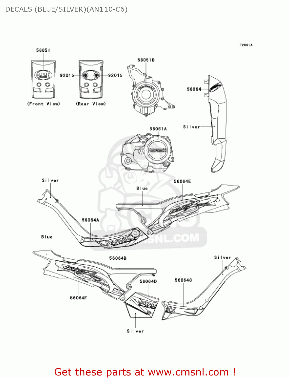 DECALS (BLUE/SILVER)(AN110-C6) AN110C6 KAZER 2001 CANADA