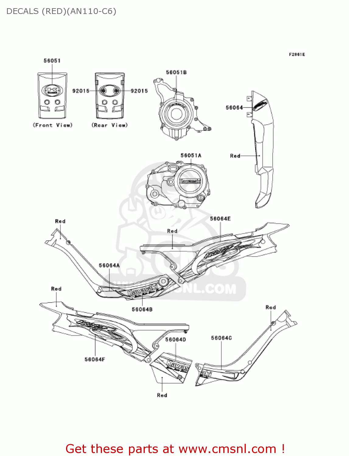 DECALS (RED)(AN110-C6) AN110C6 KAZER 2001 CANADA