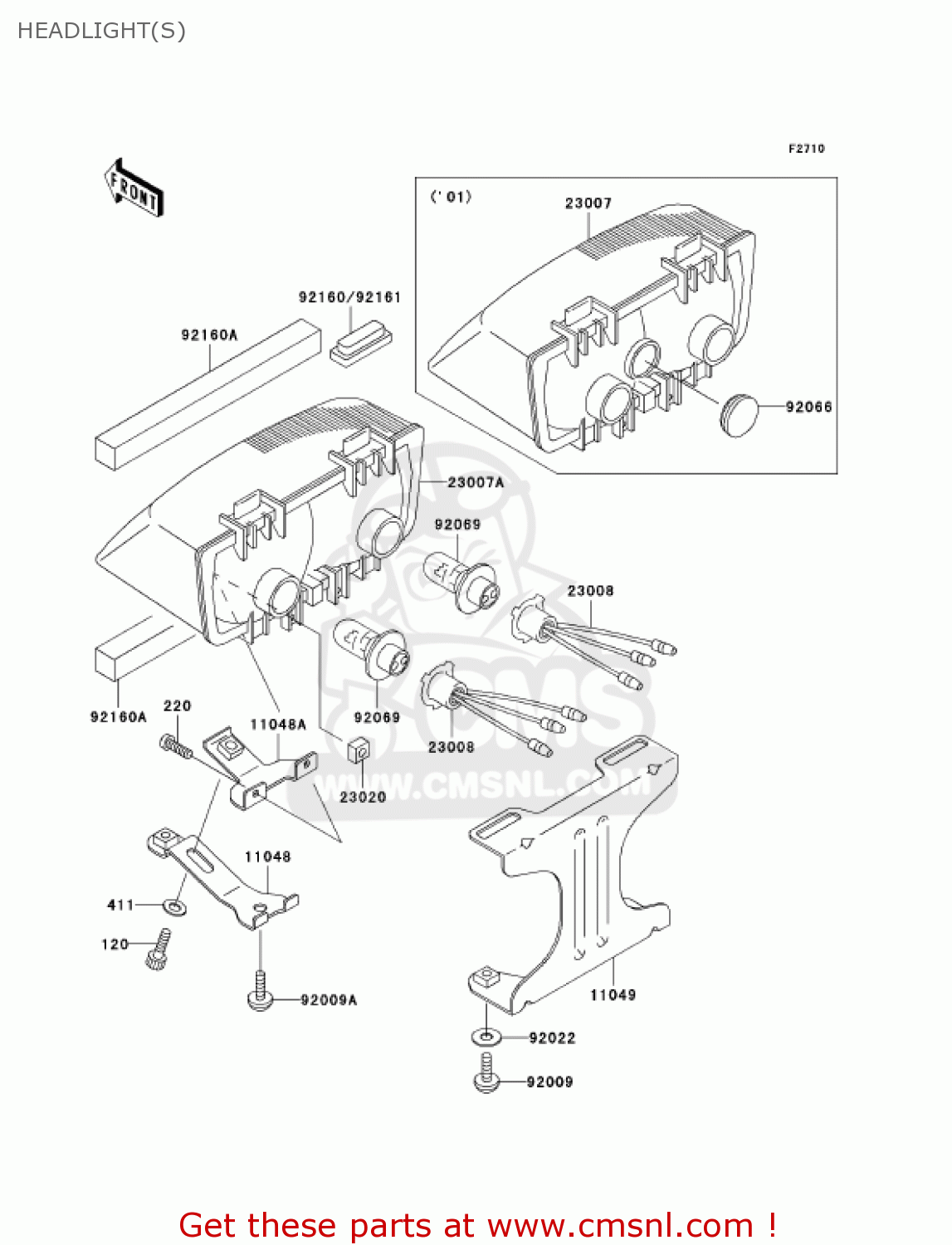 HEADLIGHT(S) AN110C6 KAZER 2001 CANADA
