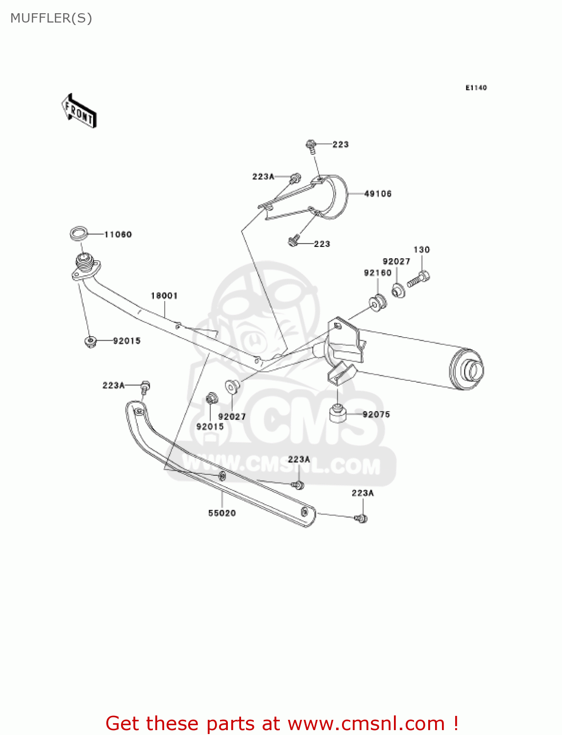MUFFLER(S) AN110C6 KAZER 2001 CANADA