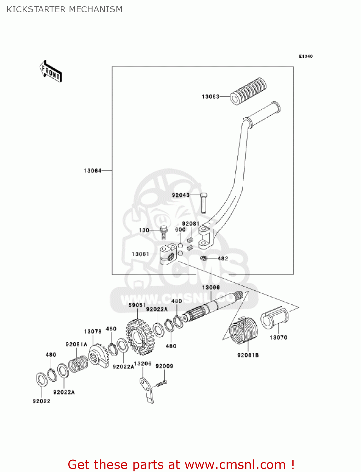 KICKSTARTER MECHANISM AN110C6 KAZER 2001 CANADA