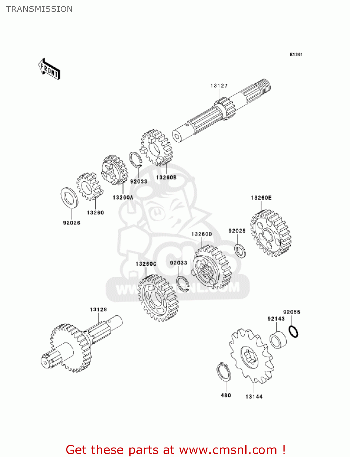 TRANSMISSION AN110C6 KAZER 2001 CANADA