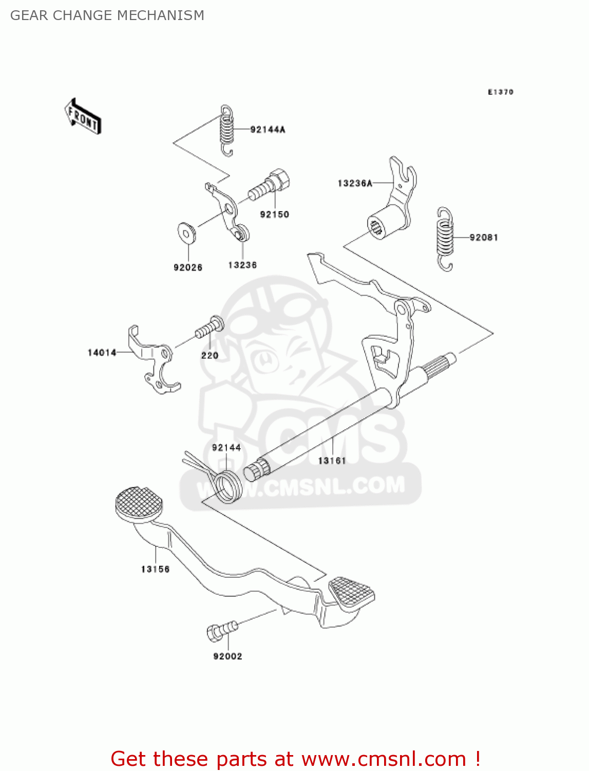 GEAR CHANGE MECHANISM AN110C6 KAZER 2001 CANADA