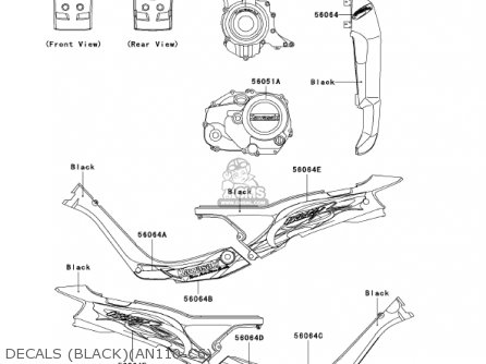 DECALS (BLACK)(AN110-C6) - AN110C6 KAZER 2001 CANADA