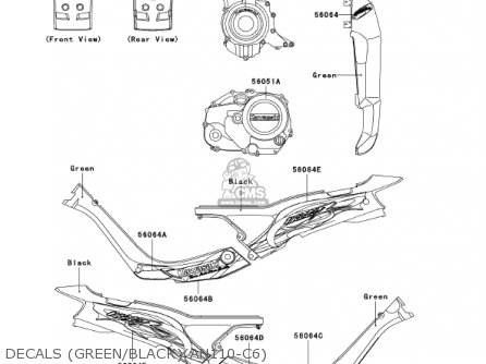 DECALS (GREEN/BLACK)(AN110-C6) - AN110C6 KAZER 2001 CANADA
