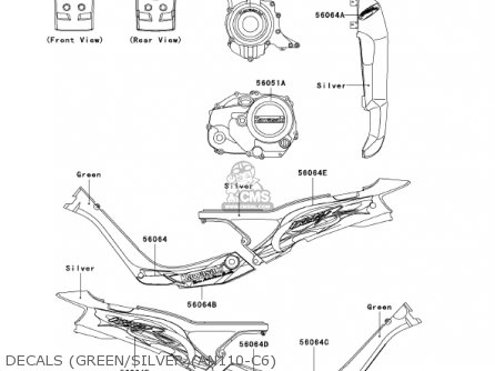 DECALS (GREEN/SILVER)(AN110-C6) - AN110C6 KAZER 2001 CANADA