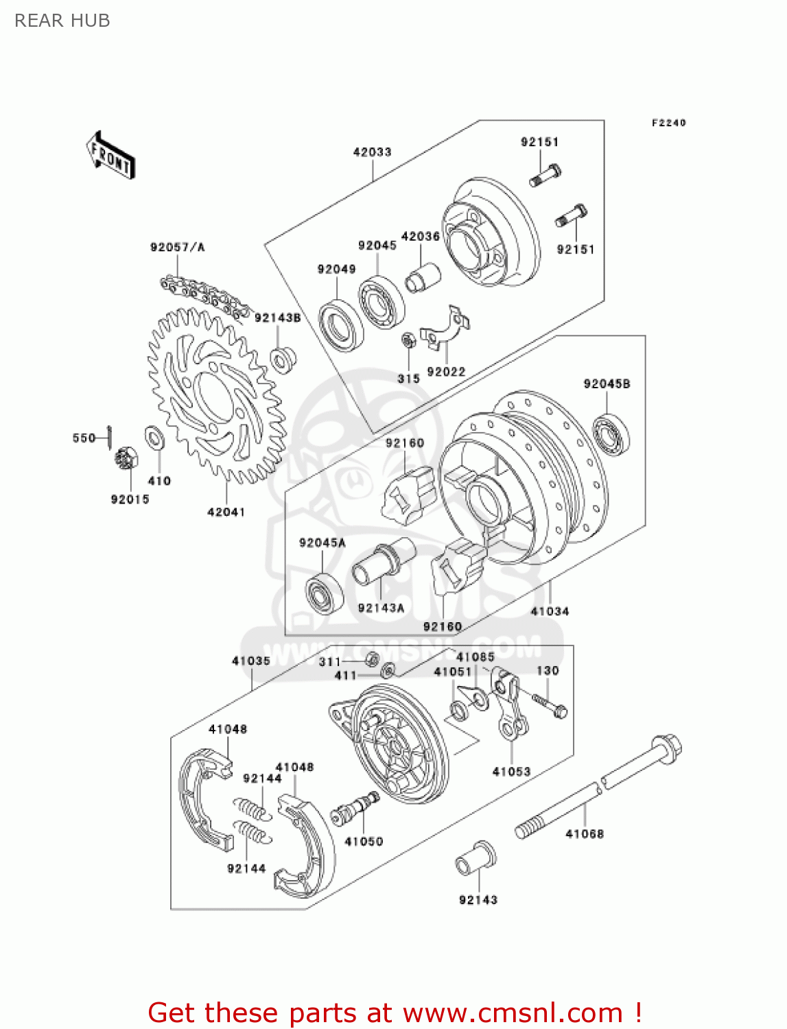 REAR HUB AN110C7 KAZER 2002 CANADA
