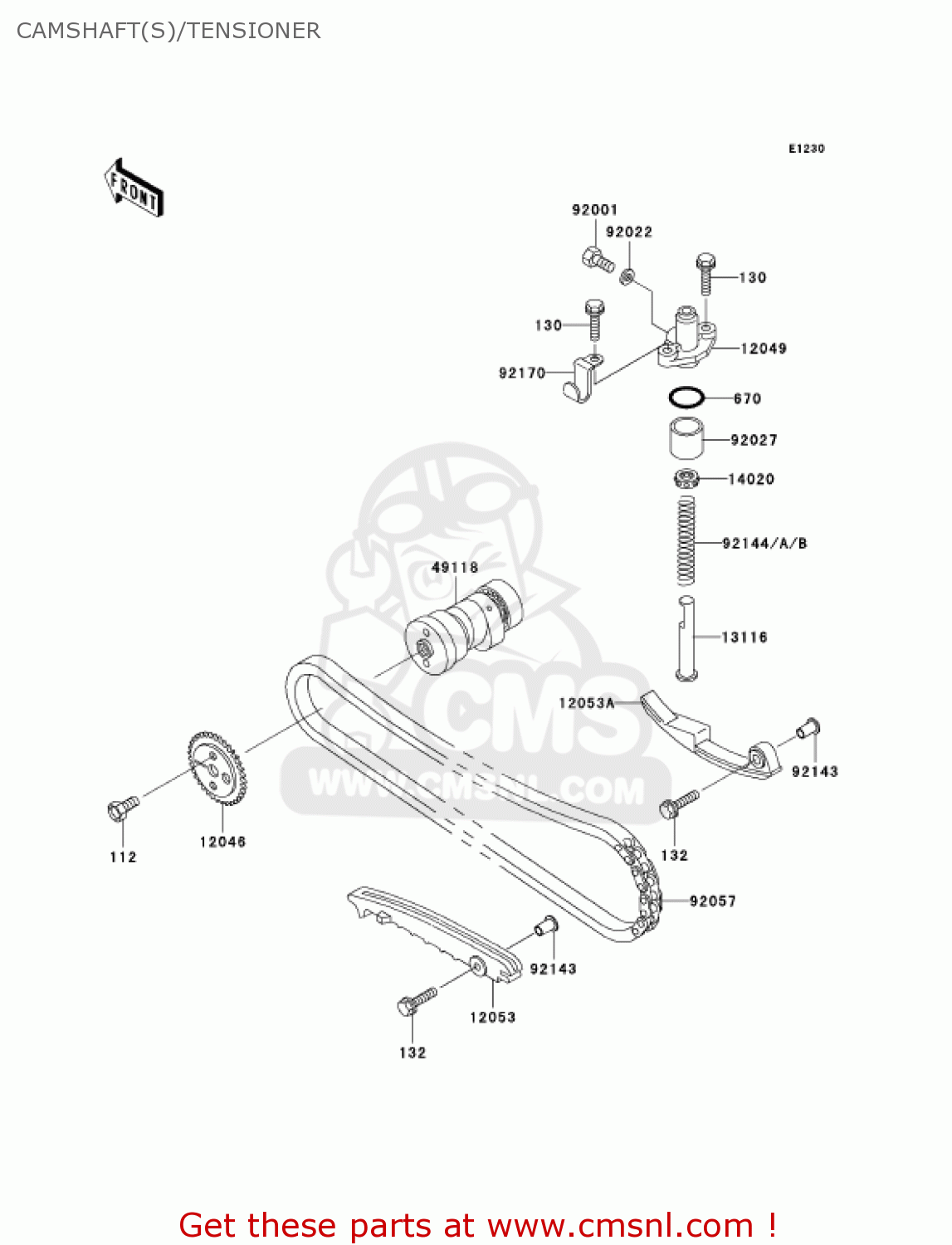 CAMSHAFT(S)/TENSIONER AN110C7 KAZER 2002 CANADA