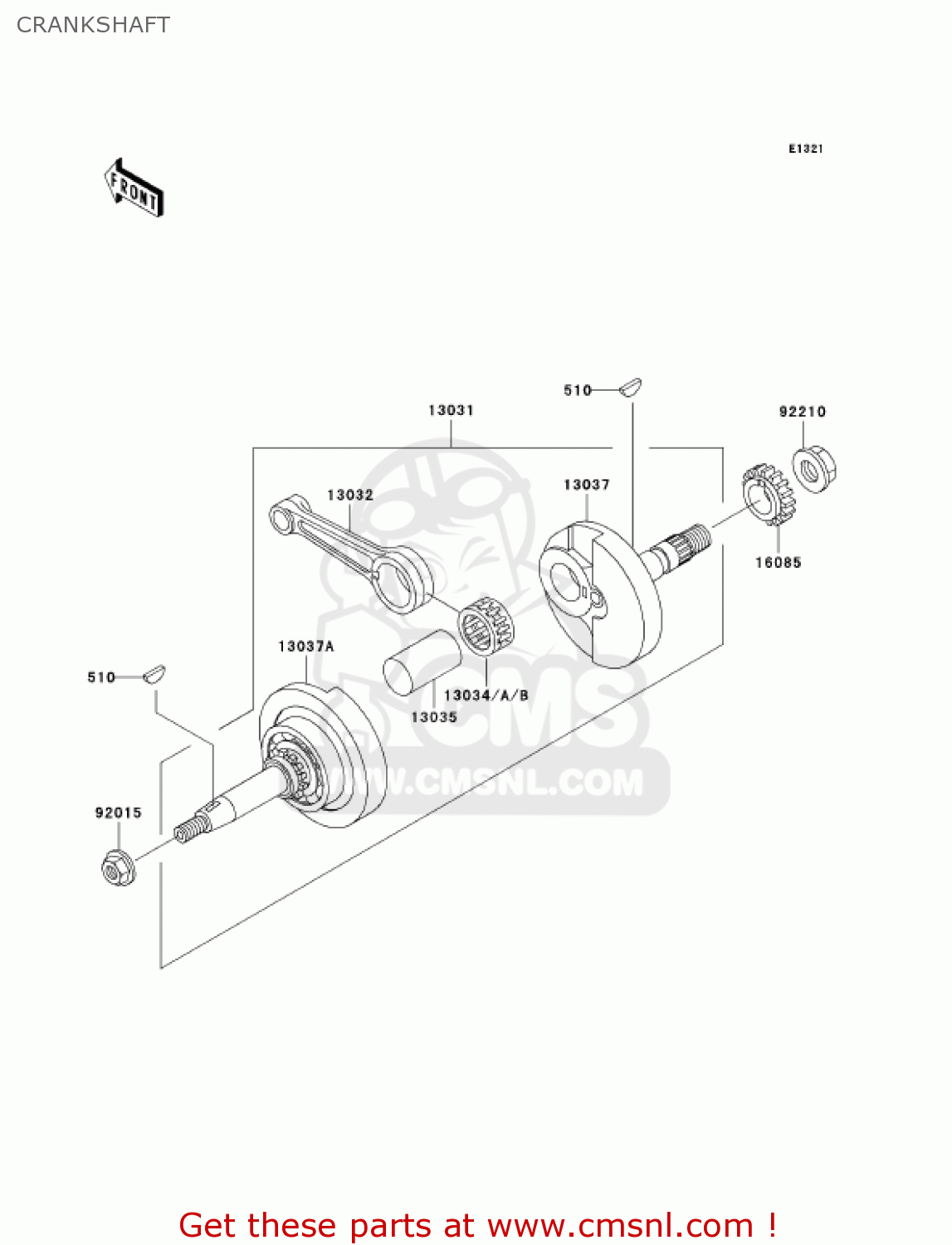 CRANKSHAFT AN110C7 KAZER 2002 CANADA