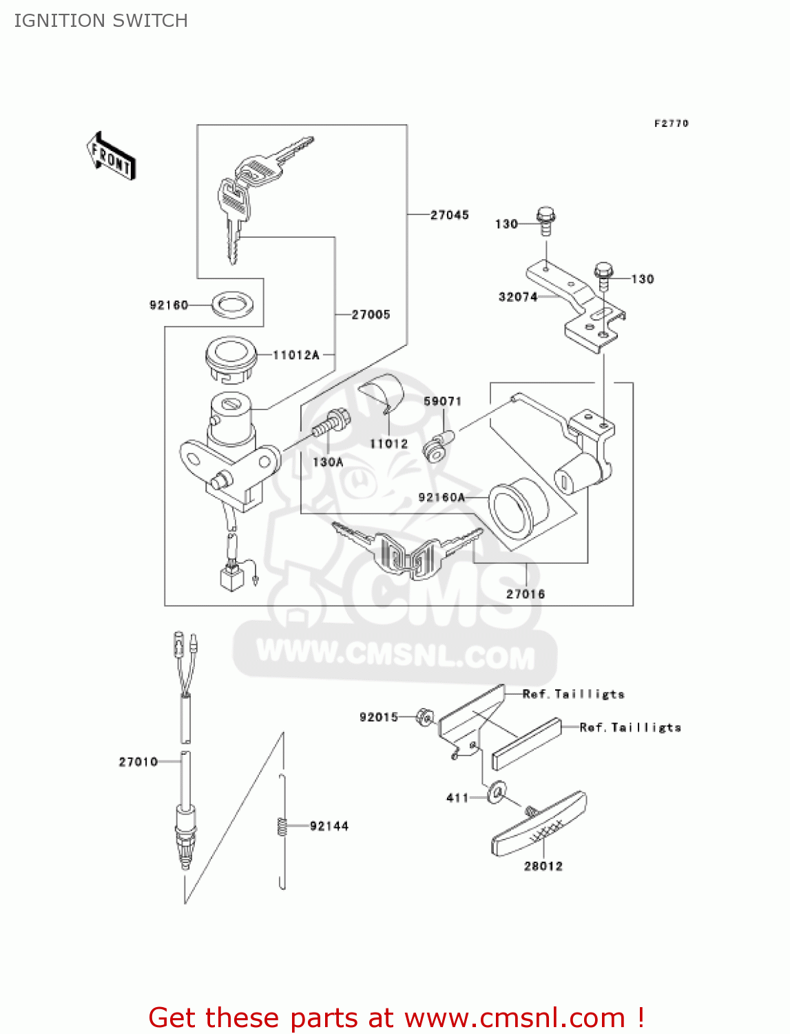 IGNITION SWITCH AN110C7 KAZER 2002 CANADA