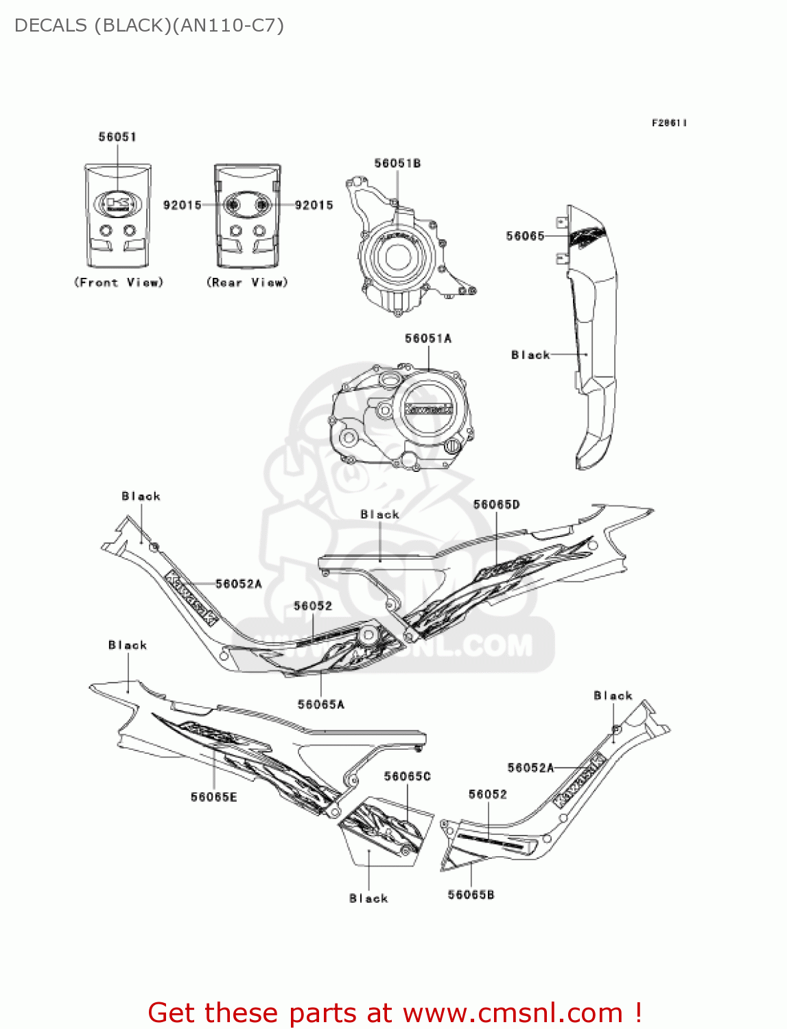 DECALS (BLACK)(AN110-C7) AN110C7 KAZER 2002 CANADA