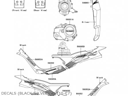 DECALS (BLACK/SILVER)(AN110-C7) - AN110C7 KAZER 2002 CANADA