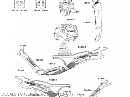DECALS (GREEN/SILVER)(AN110-C7) - AN110C7 KAZER 2002 CANADA