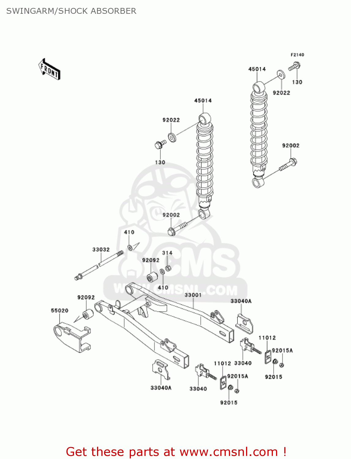 SWINGARM/SHOCK ABSORBER AN110D2 KAZER 2000 CANADA
