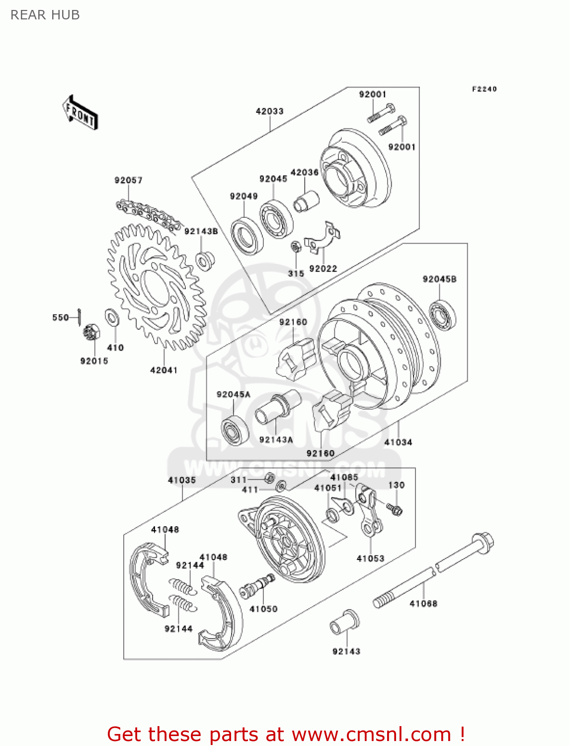 REAR HUB AN110D2 KAZER 2000 CANADA