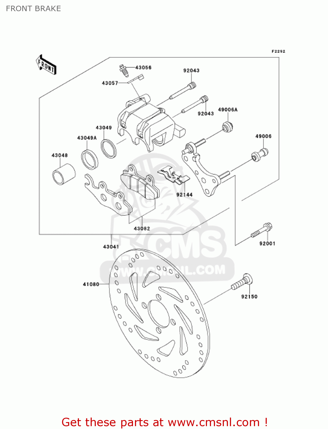 FRONT BRAKE AN110D2 KAZER 2000 CANADA