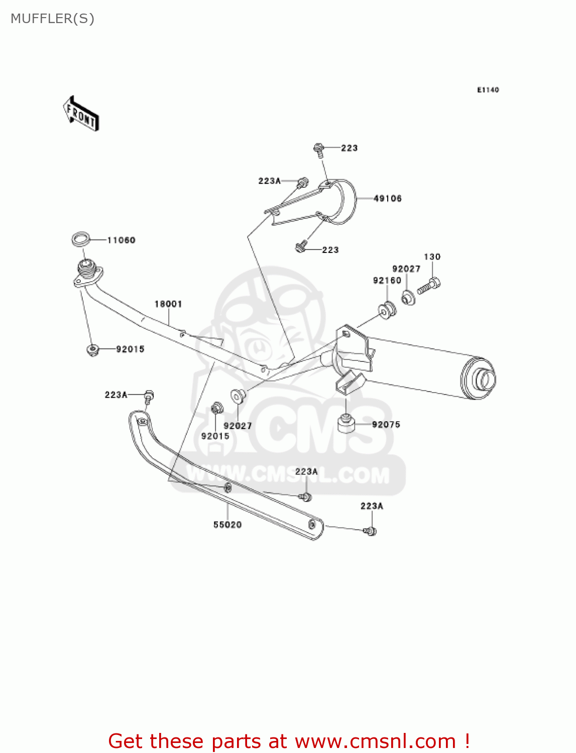 MUFFLER(S) AN110D2 KAZER 2000 CANADA