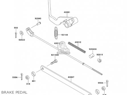 BRAKE PEDAL - AN110D2 KAZER 2000 CANADA