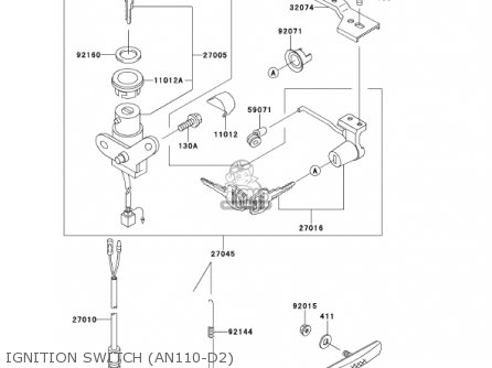 IGNITION SWITCH (AN110-D2) - AN110D2 KAZER 2000 CANADA