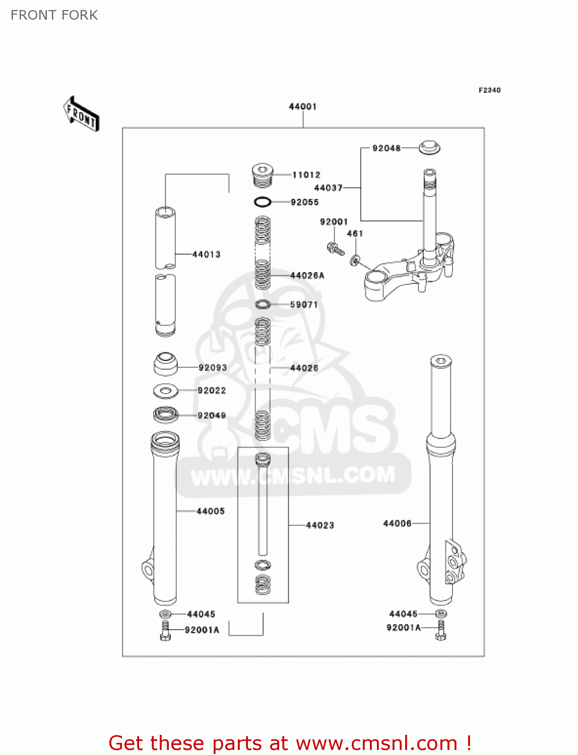 FRONT FORK AN110D3 KAZER 2001 CANADA