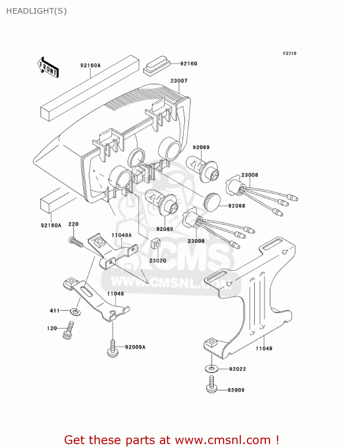 HEADLIGHT(S) AN110D3 KAZER 2001 CANADA