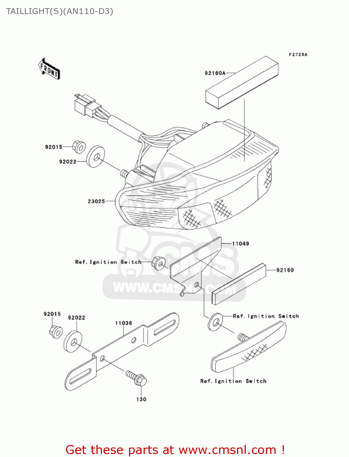TAILLIGHT(S)(AN110-D3) AN110D3 KAZER 2001 CANADA