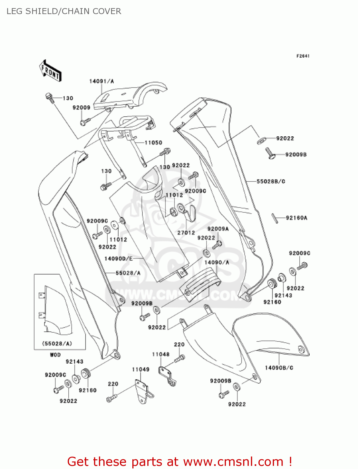LEG SHIELD/CHAIN COVER AN110D3 KAZER 2001 CANADA