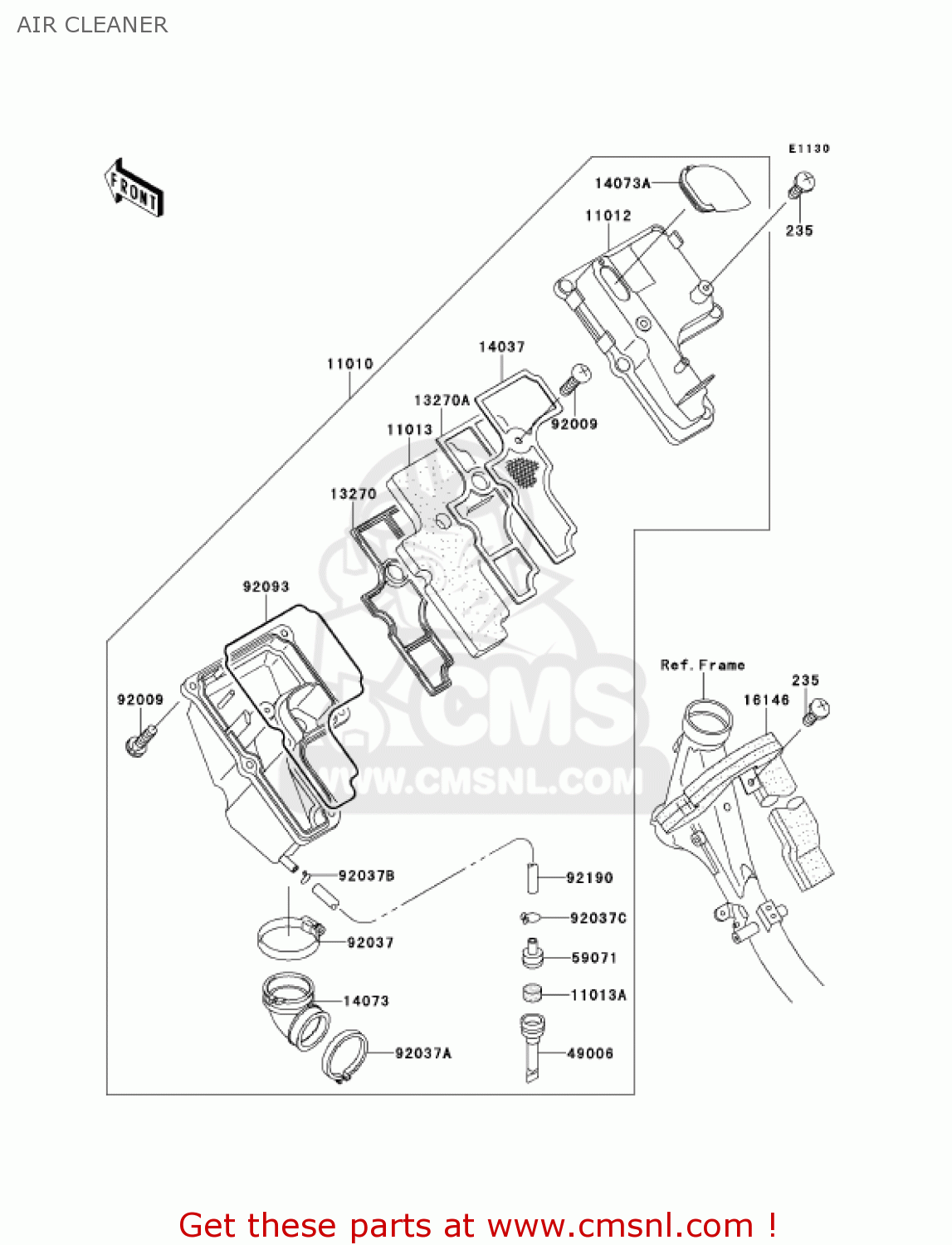 AIR CLEANER AN110D3 KAZER 2001 CANADA
