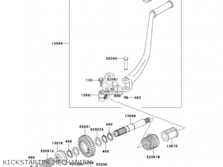 KICKSTARTER MECHANISM - AN110D3 KAZER 2001 CANADA