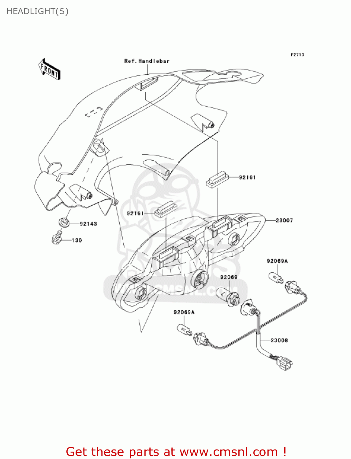 HEADLIGHT(S) AN112D2 KAZER 2003 CANADA
